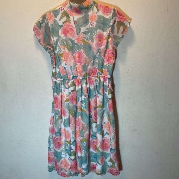 Modcloth Prim With Pizzazz Chiffon Midi Dress Size Medium - Picture 5 of 9
